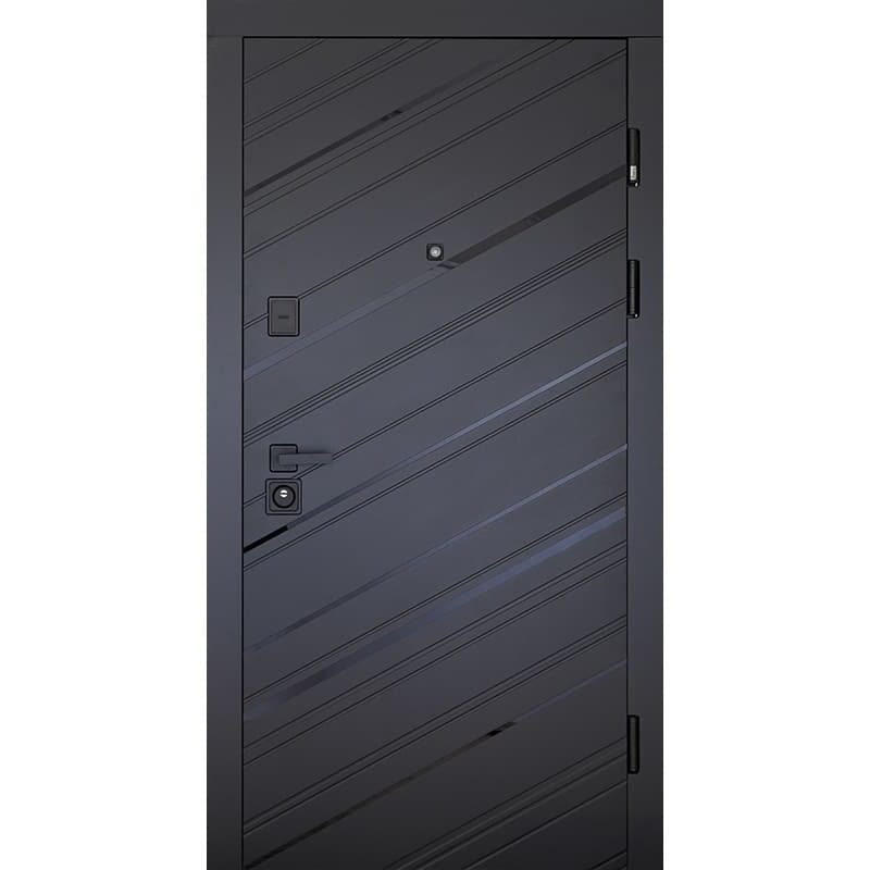 KS sigurnosna vrata Rain – prednji pogled, tamna spoljna strana